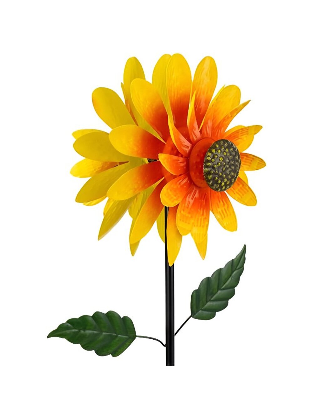 Sunflower Outdoor Wind Spinner, 4 Layers Metal Wind Spinner, Decorative Pinwheel